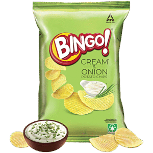 Bingo Cream & Onion Potato Chips 90g